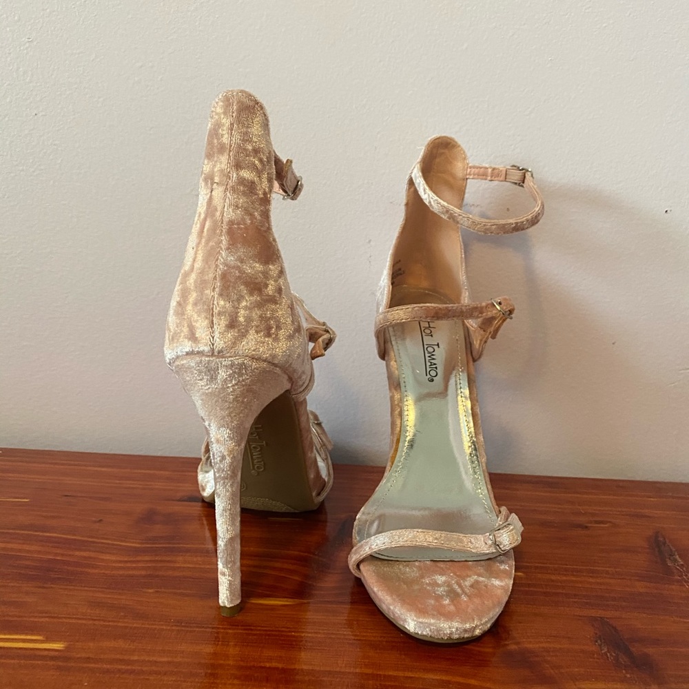 Pink Velvet Shoes